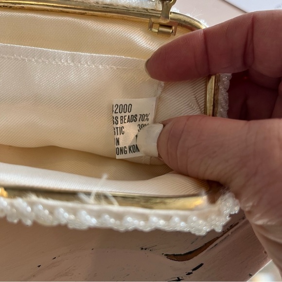 Vintage Glass Beaded Purse Plastic Sequins Rayon Interior Cocktails Party - Picture 4 of 10